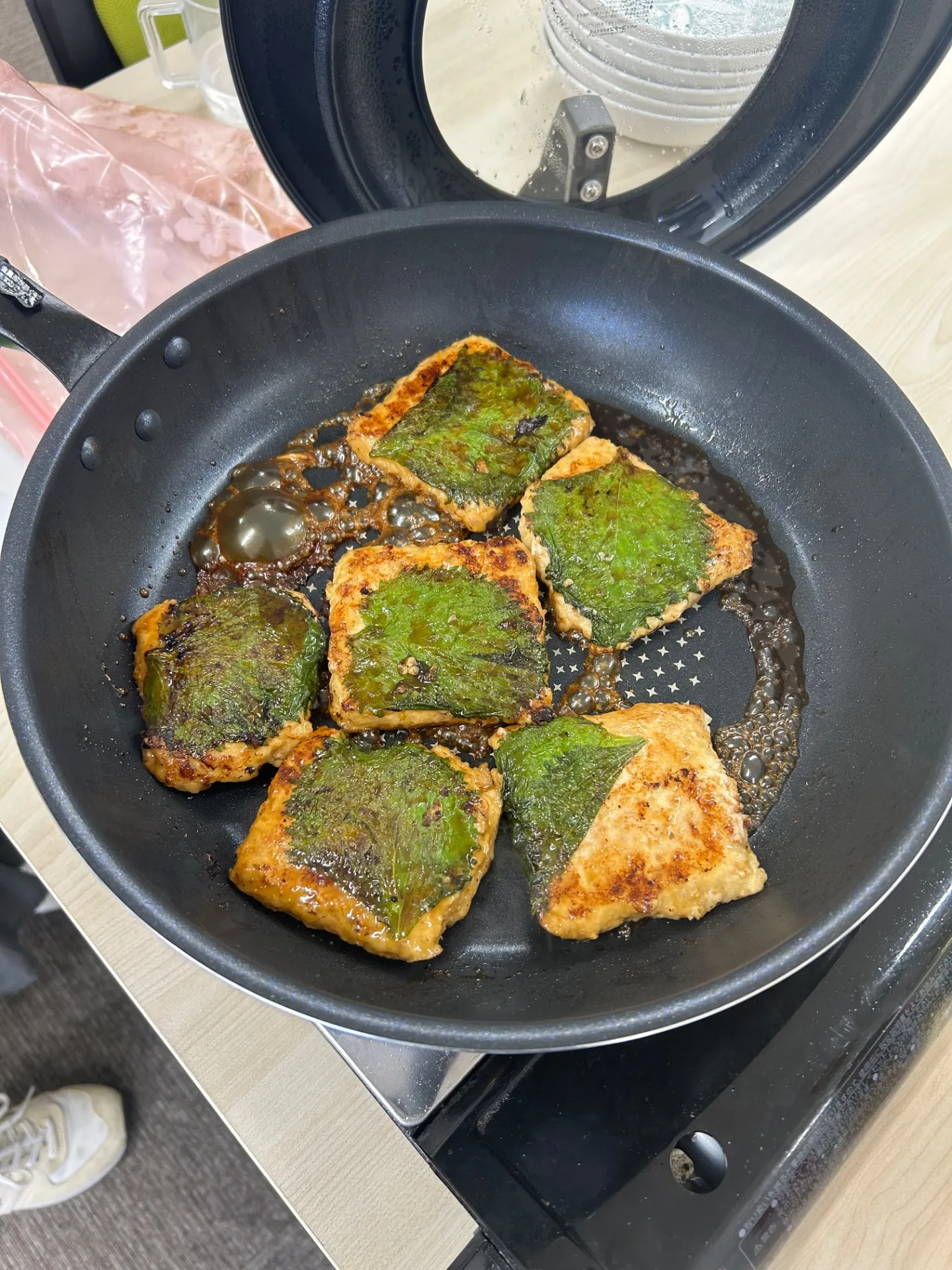 大葉つくねの照り焼き