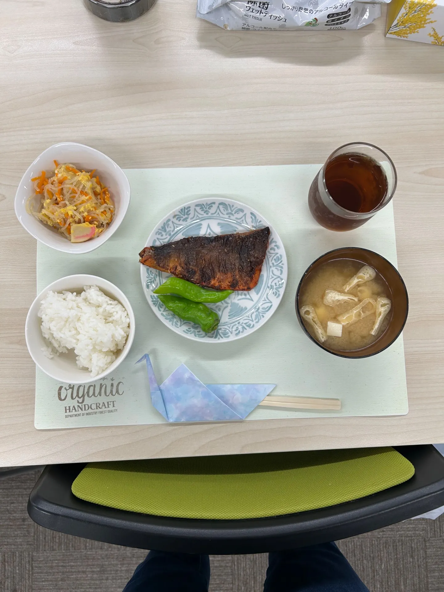 本日の昼食ほっけのみりんぼし